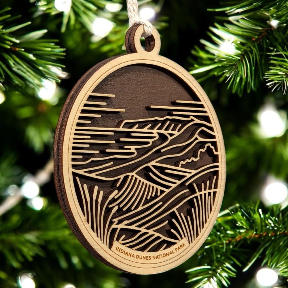 Indiana Dunes National Park 3.5" Wooden Ornament