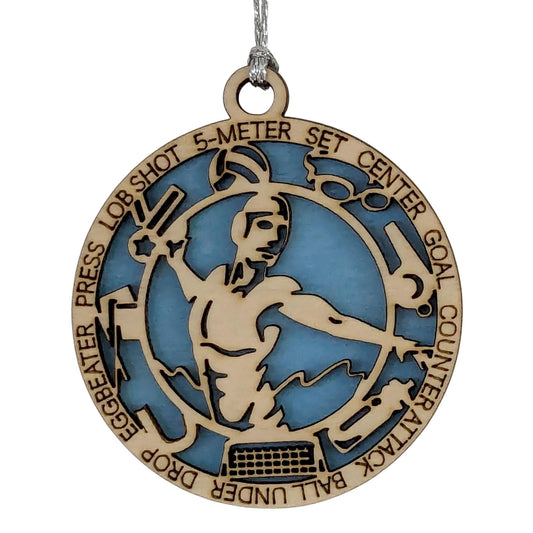 3" Male Water Polo Gear Ornament