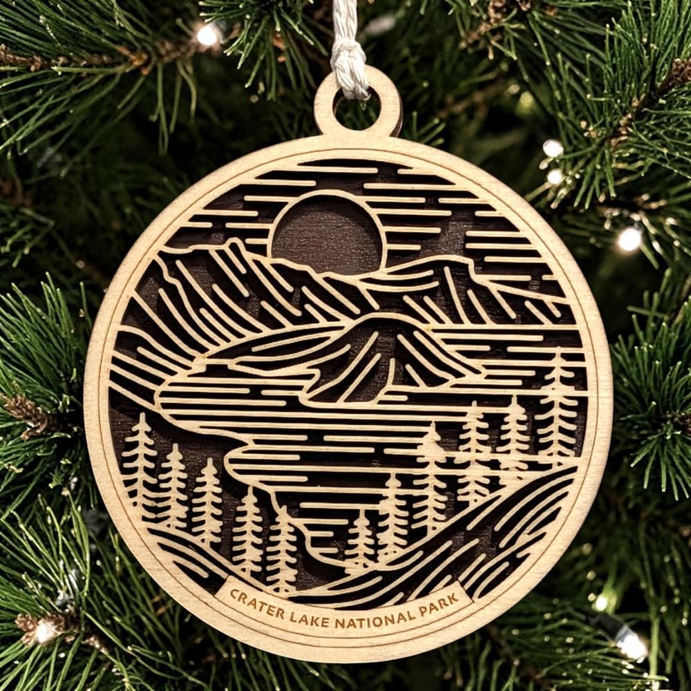 Crater Lake National Park 3.5" Wooden Ornament
