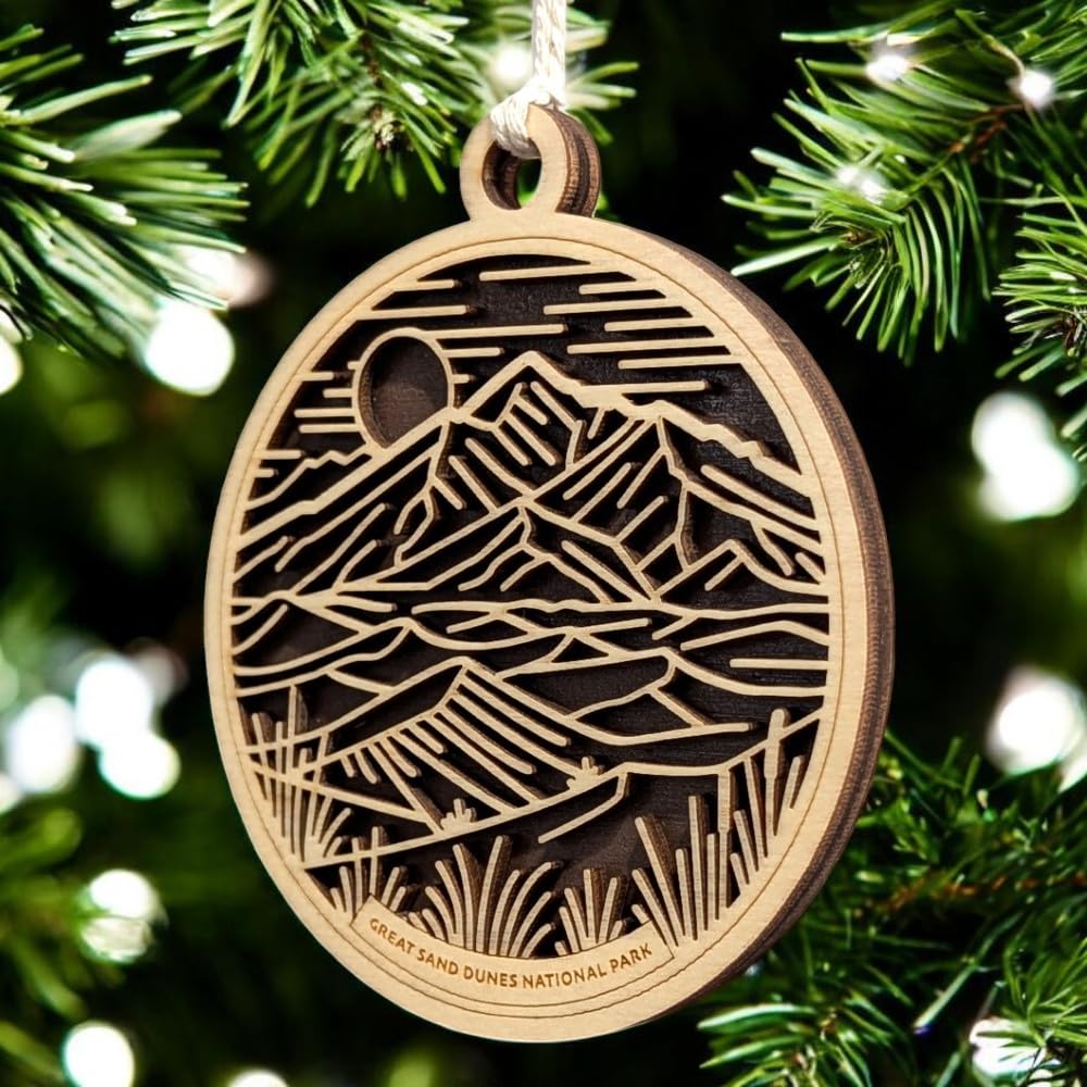 Great Sand Dunes National Park 3.5" Wooden Ornament