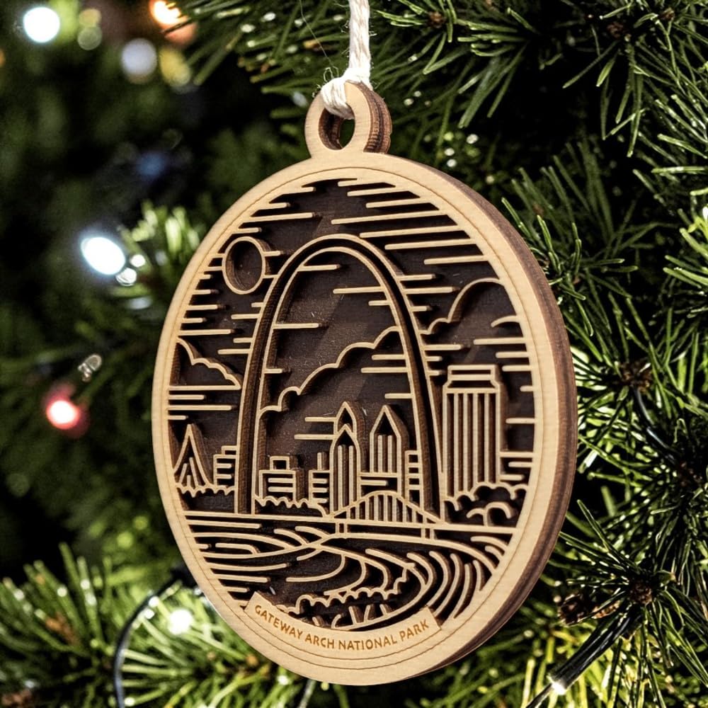 Gateway Arch National Park 3.5" Wooden Ornament