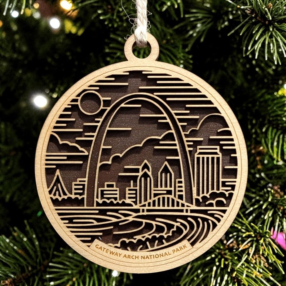 Gateway Arch National Park 3.5" Wooden Ornament