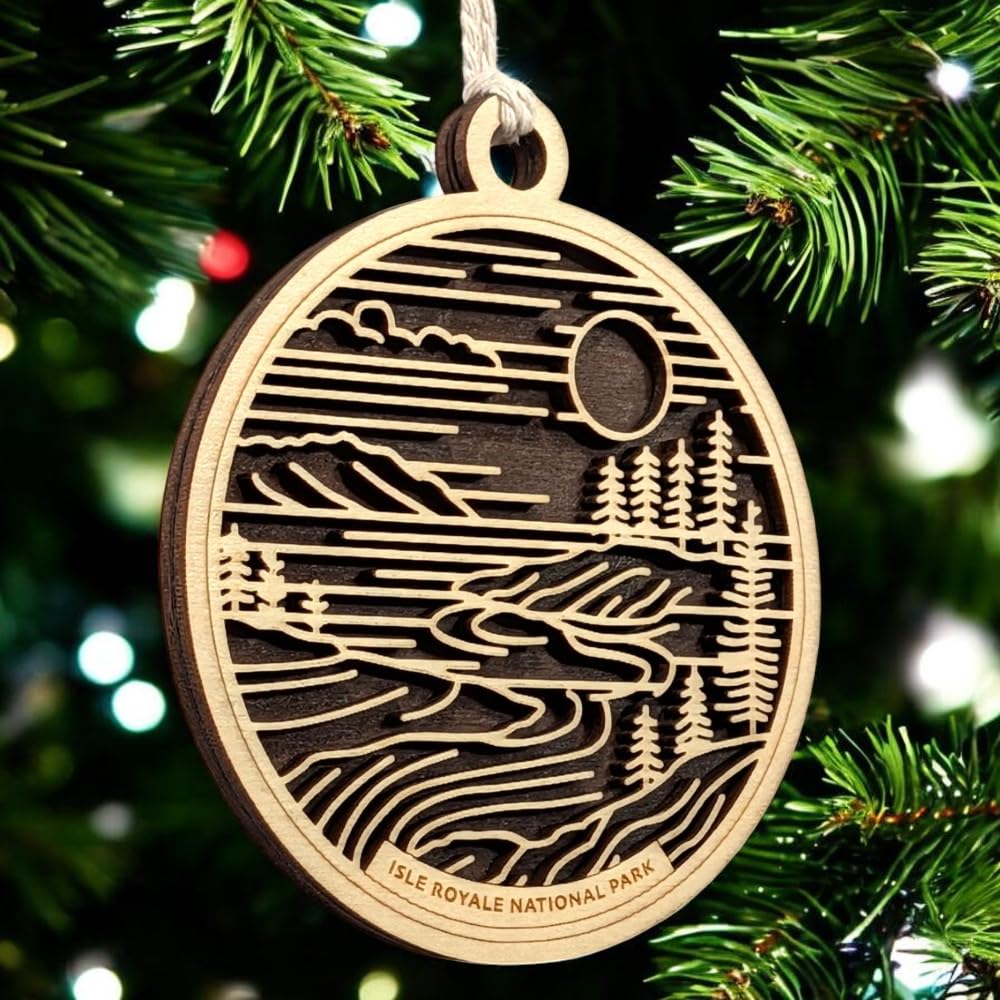Isle Royale National Park 3.5" Wooden Ornament