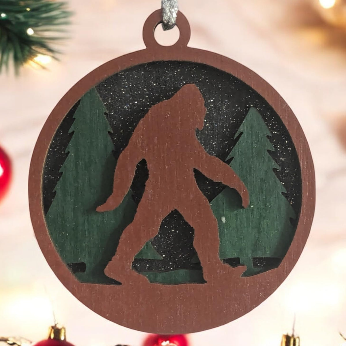 3" Bigfoot Christmas Ornament