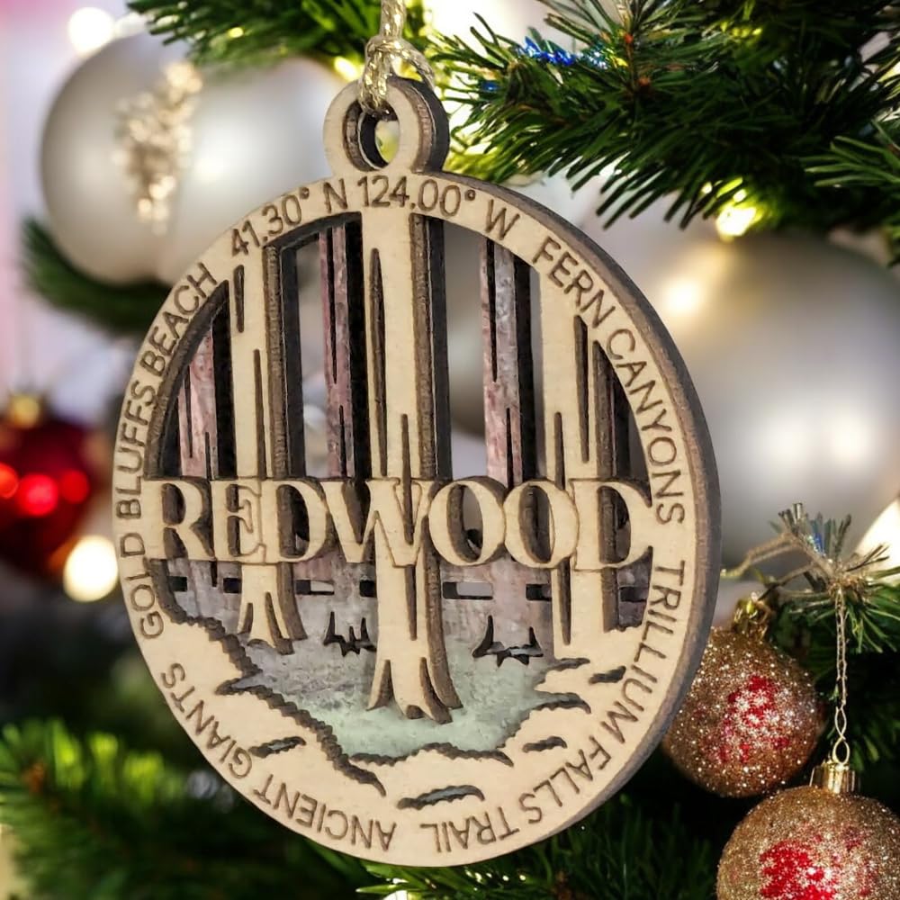 3" Redwood National Park Ornament / Car Charm - USA Made