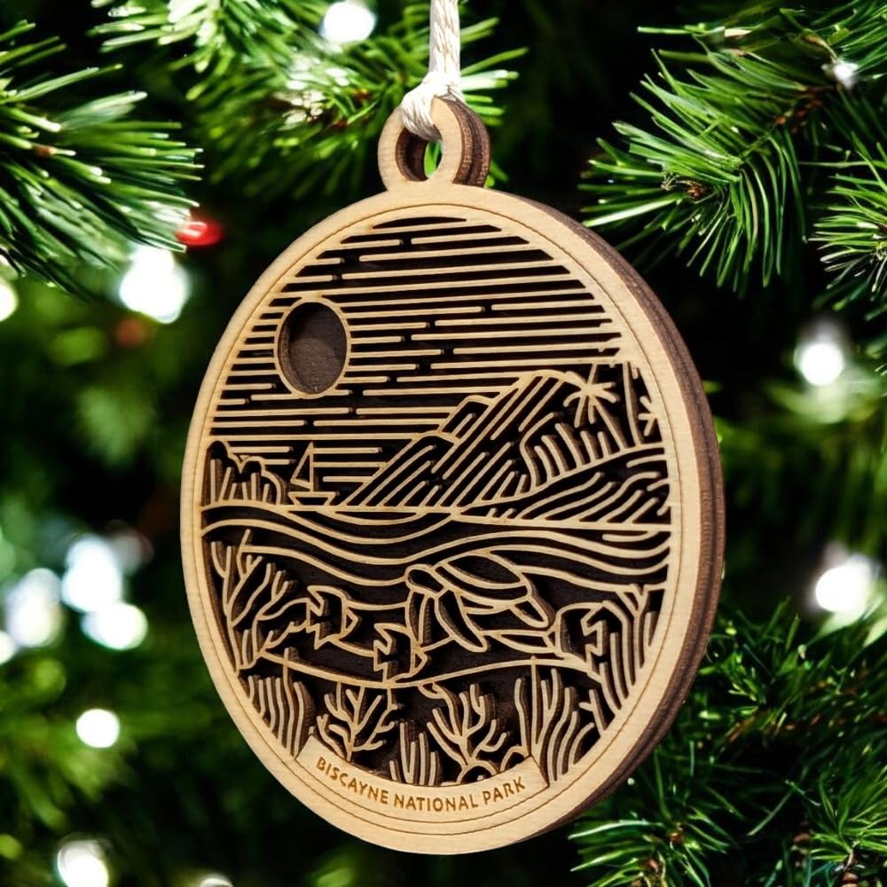 Biscayne National Park 3.5" Wooden Ornament