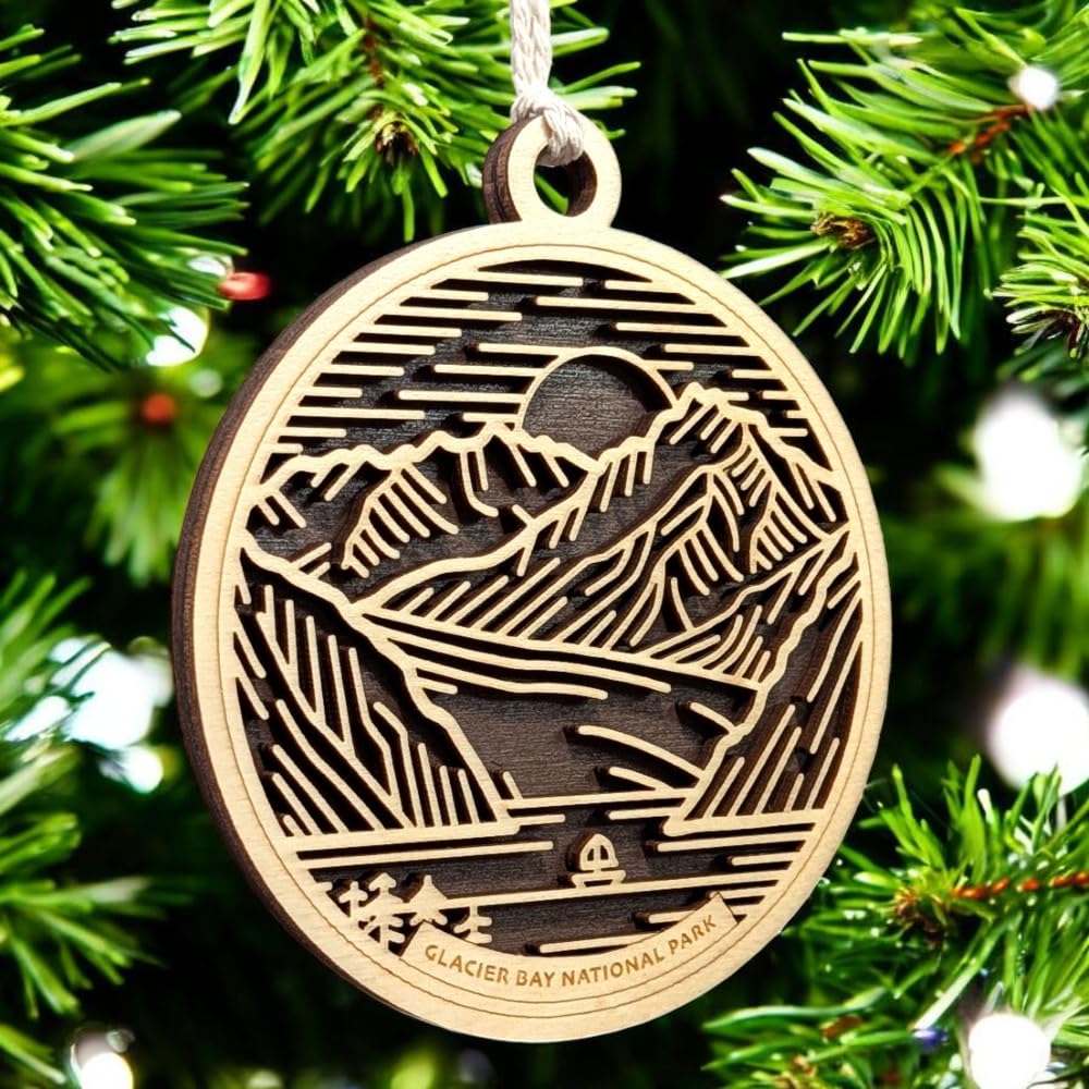 Glacier Bay National Park 3.5" Wooden Ornament