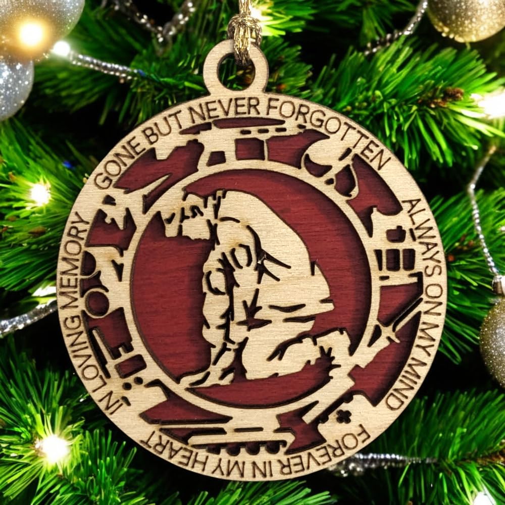 3" Marines Inspired Memorial Ornament, Kneeling, Icons