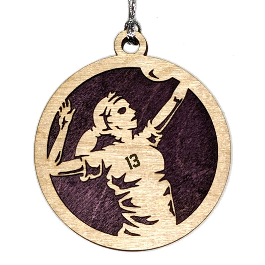 Handmade 3" Custom Name Female Volleyball Ornament