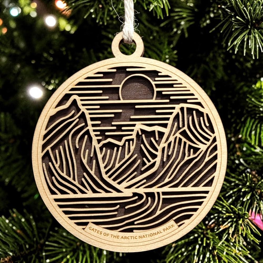 Gates of the Arctic National Park 3.5" Wooden Ornament
