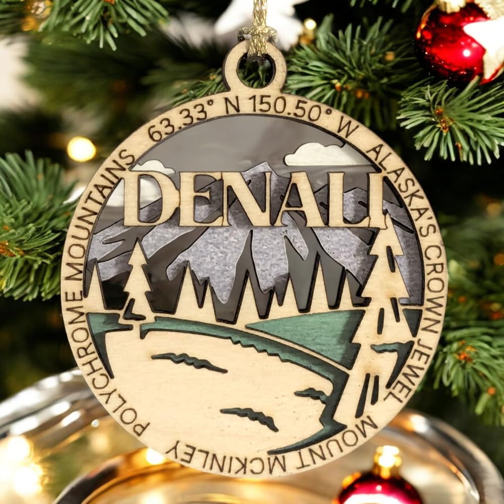 3" Denali National Park Ornament / Car Charm - USA Made