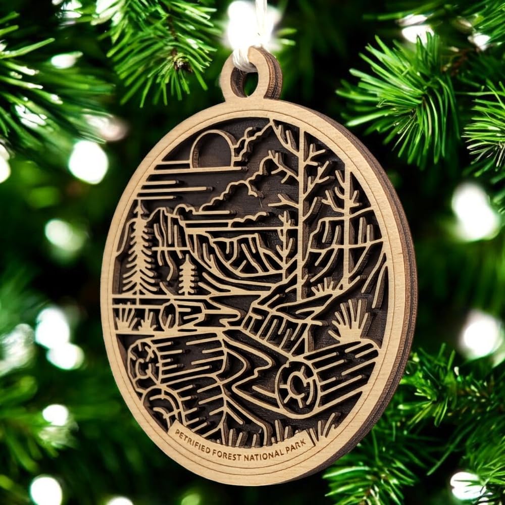 Petrified Forest National Park 3.5" Wood Christmas Ornament