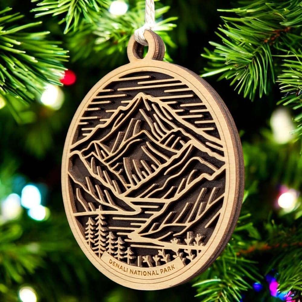 Denali National Park 3.5" Wooden Ornament