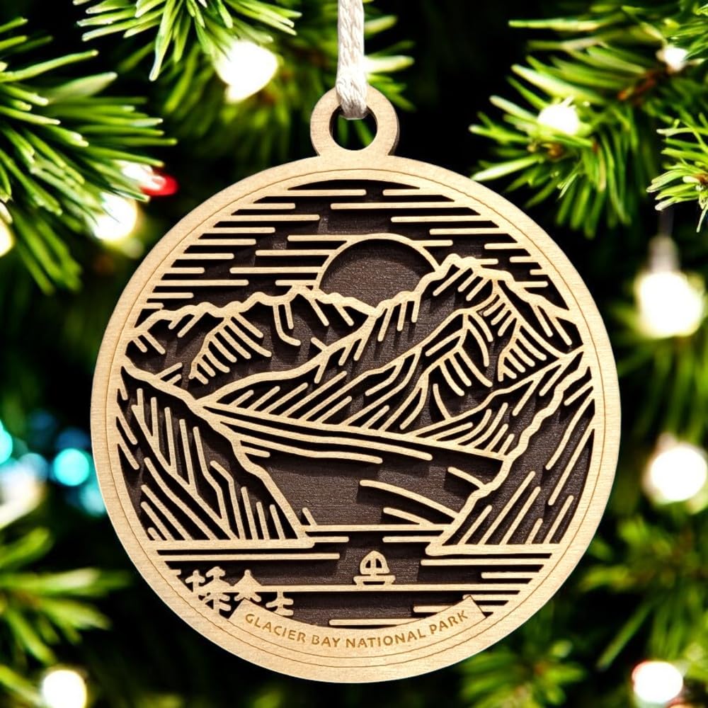 Glacier Bay National Park 3.5" Wooden Ornament
