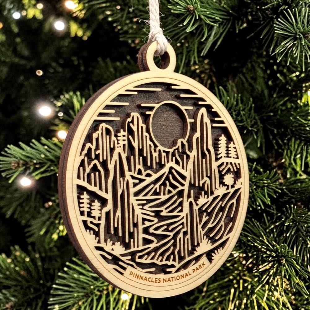 Pinnacles National Park 3.5" Wood Christmas Ornament