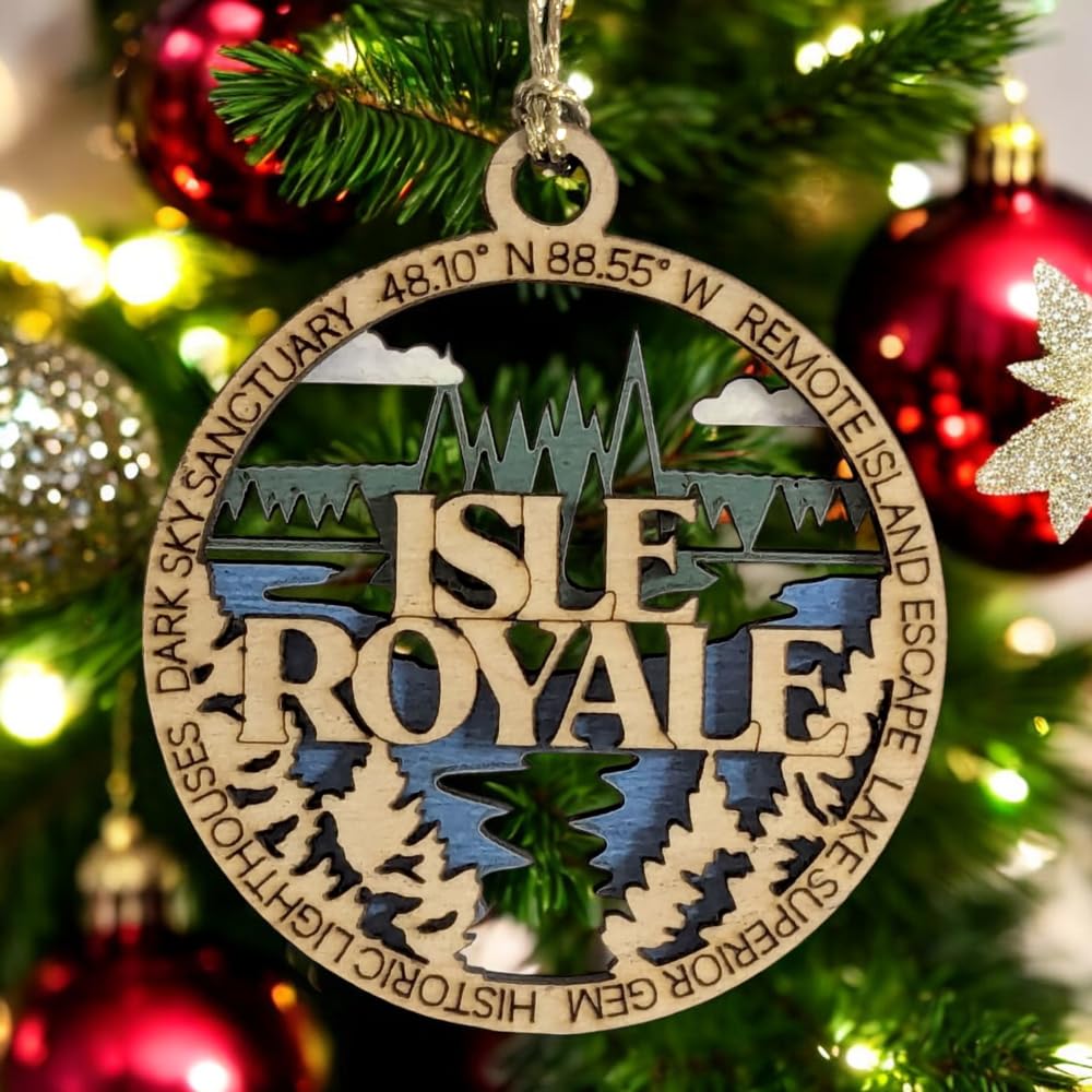 3" Isle Royale National Park Ornament / Car Charm - USA Made