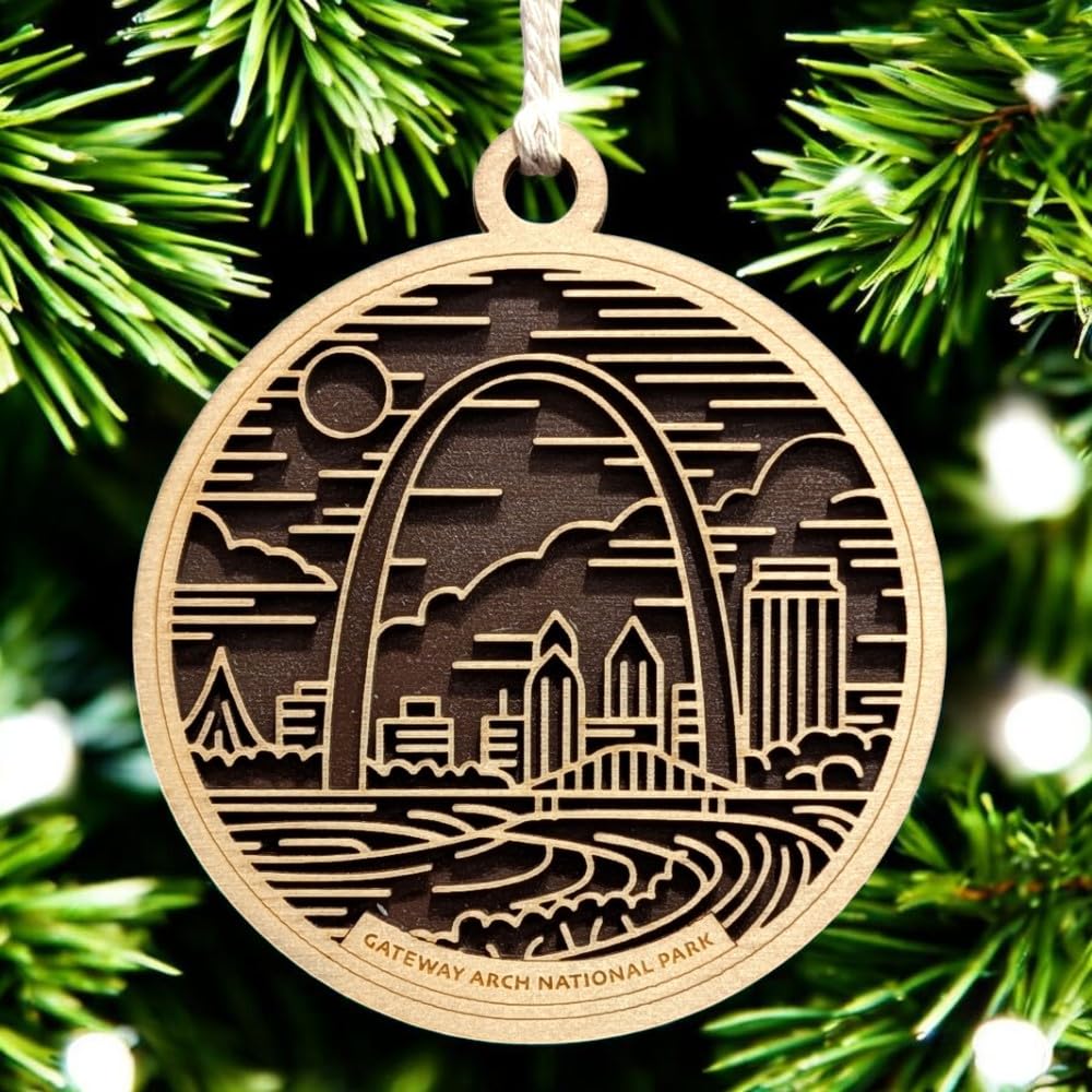 Gateway Arch National Park 3.5" Wooden Ornament