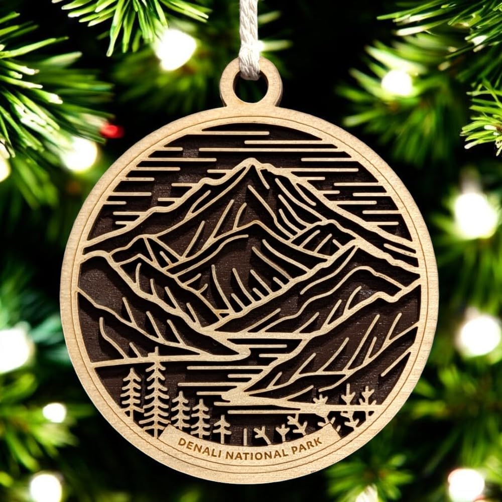 Denali National Park 3.5" Wooden Ornament