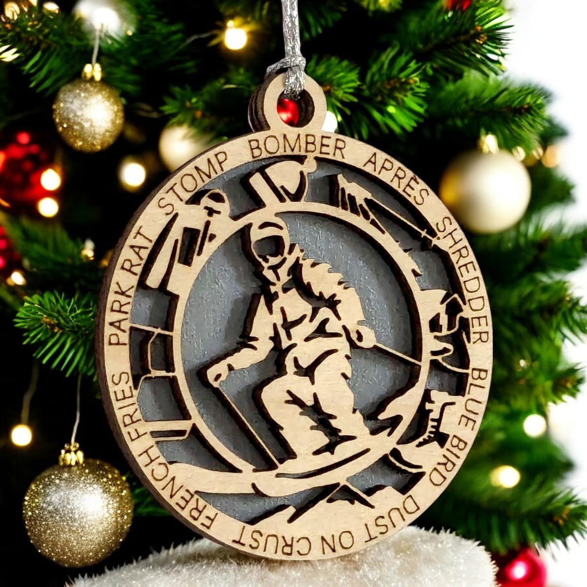 3" Male Skier Gear Ornament