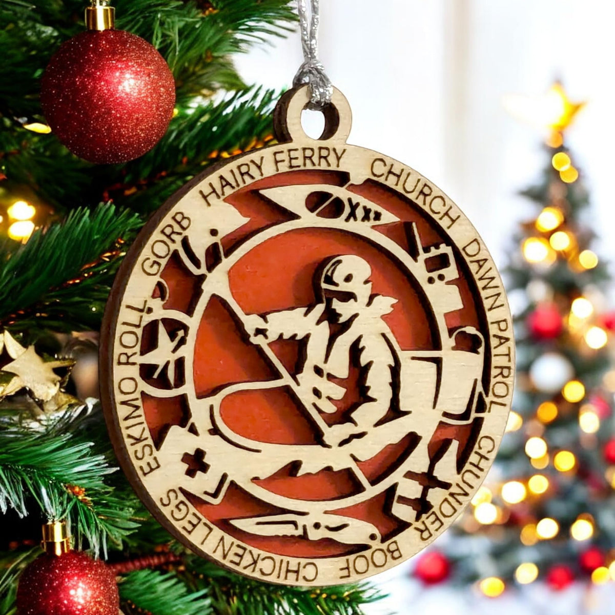 3" Female Kayaking Icons Ornament