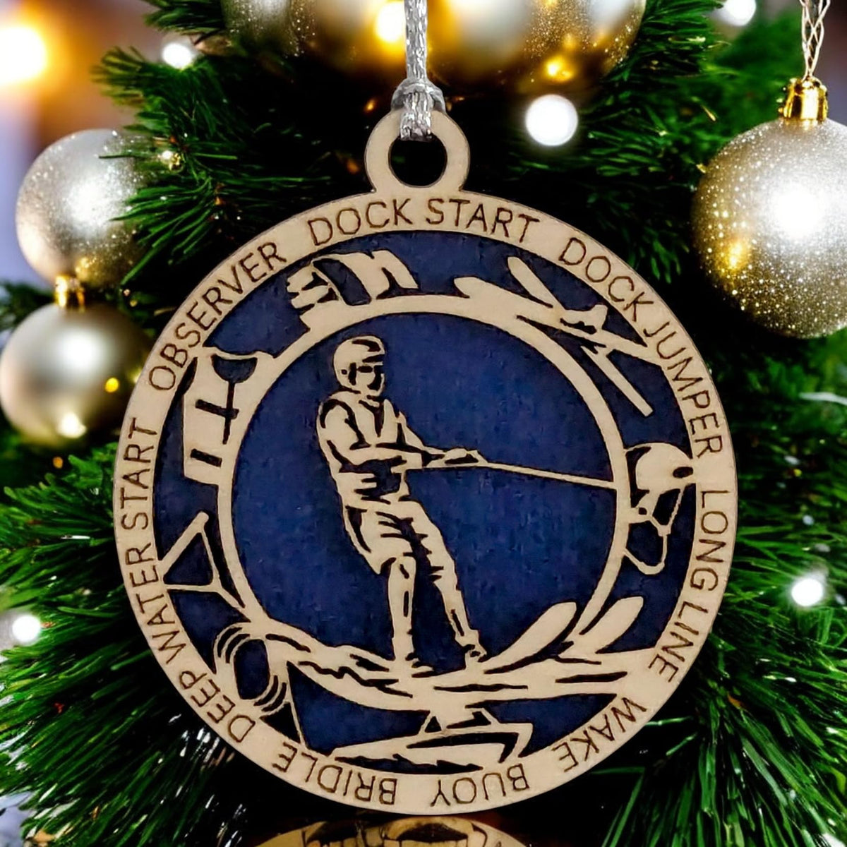 3" Male Water Skiing Gear Ornament