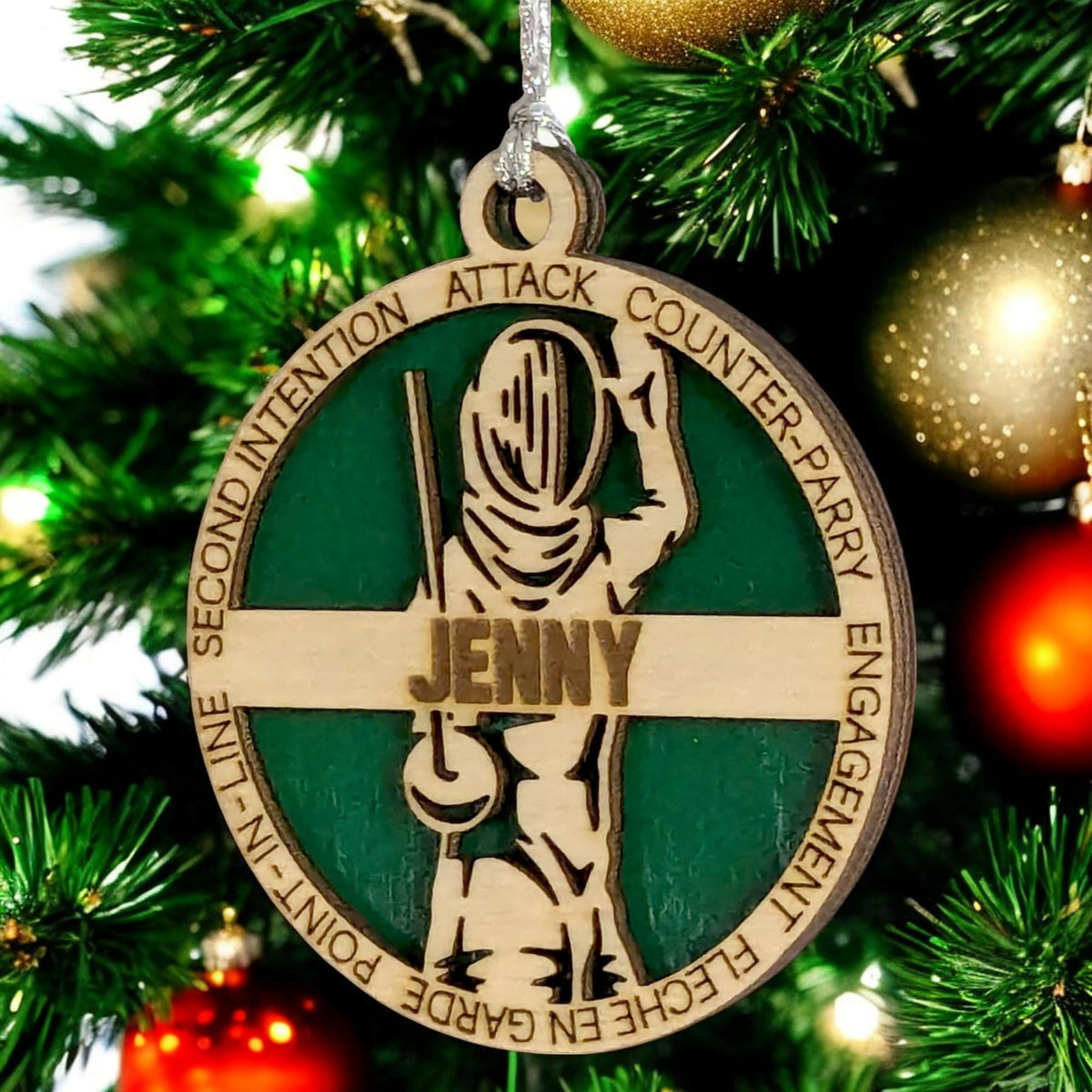 Custom 3" Female Fencing Ornament