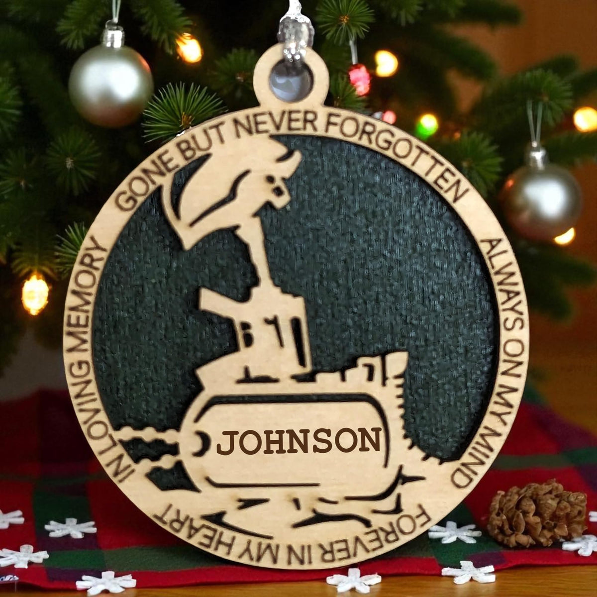 3" Army Battlefield Cross Ornament, Custom Tag