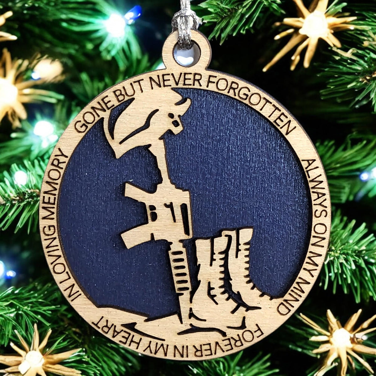 3" Air Force Memorial Battlefield Cross Wood Ornament