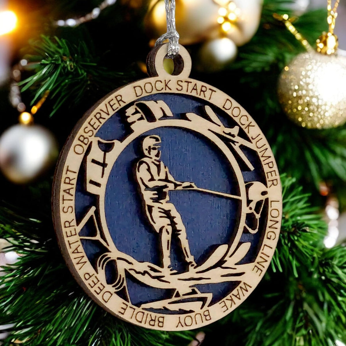 3" Male Water Skiing Gear Ornament