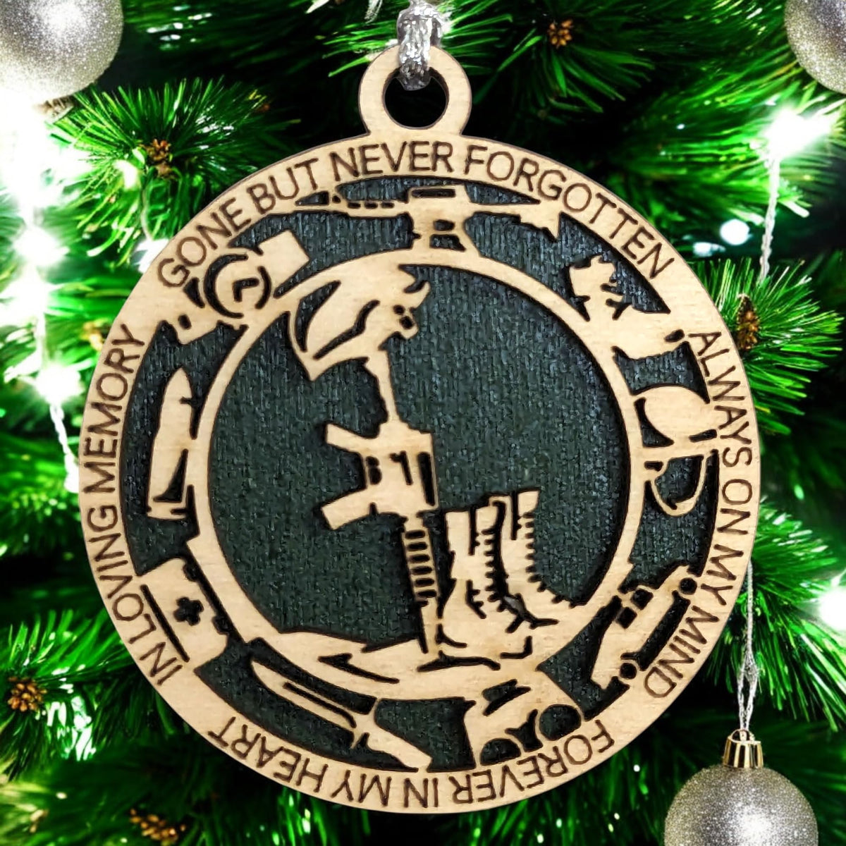 3" Army Battlefield Cross Ornament, Icons, Wood
