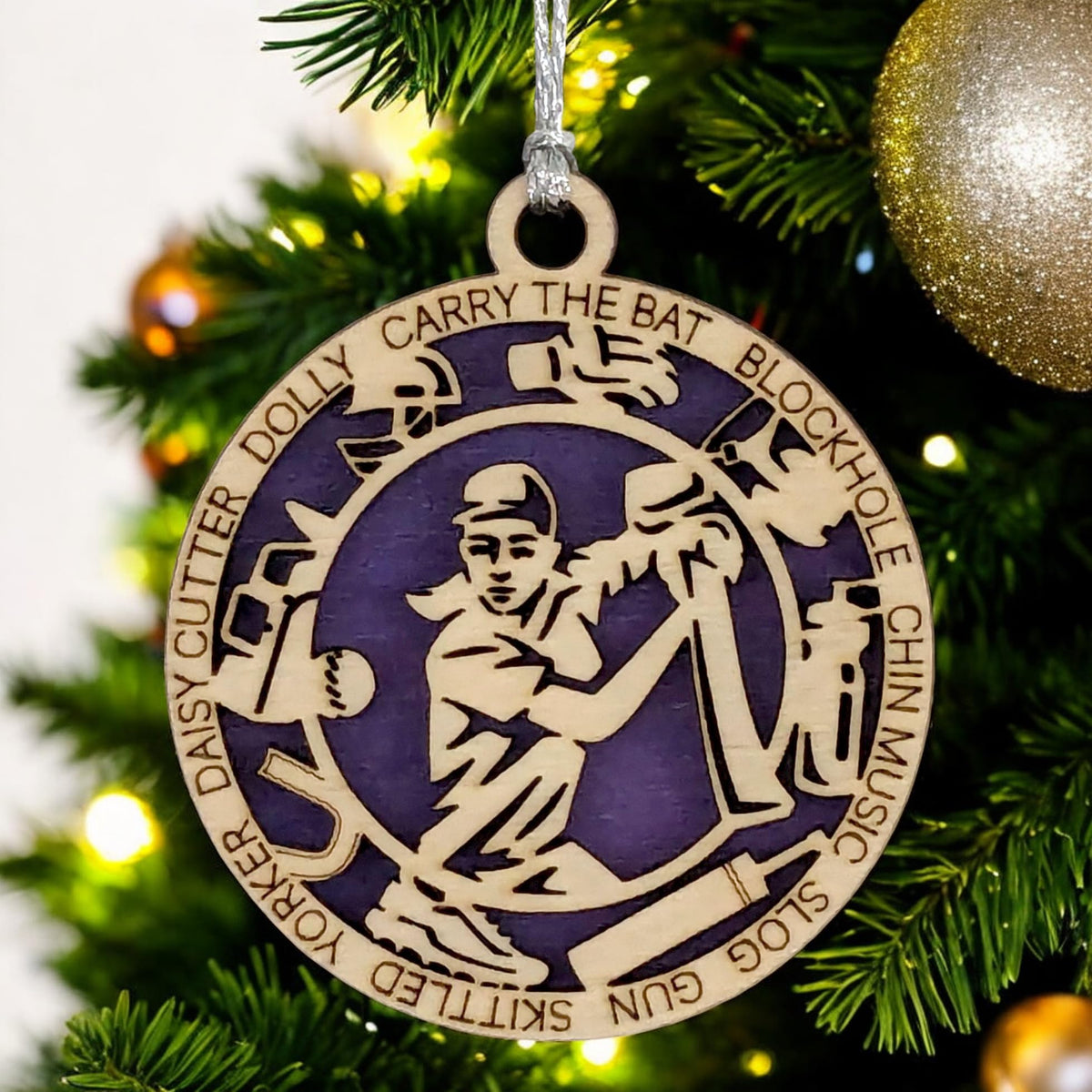 3" Cricket Batter Icons Ornament