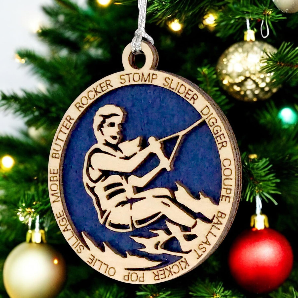3" Female Wakeboarding Christmas Ornament