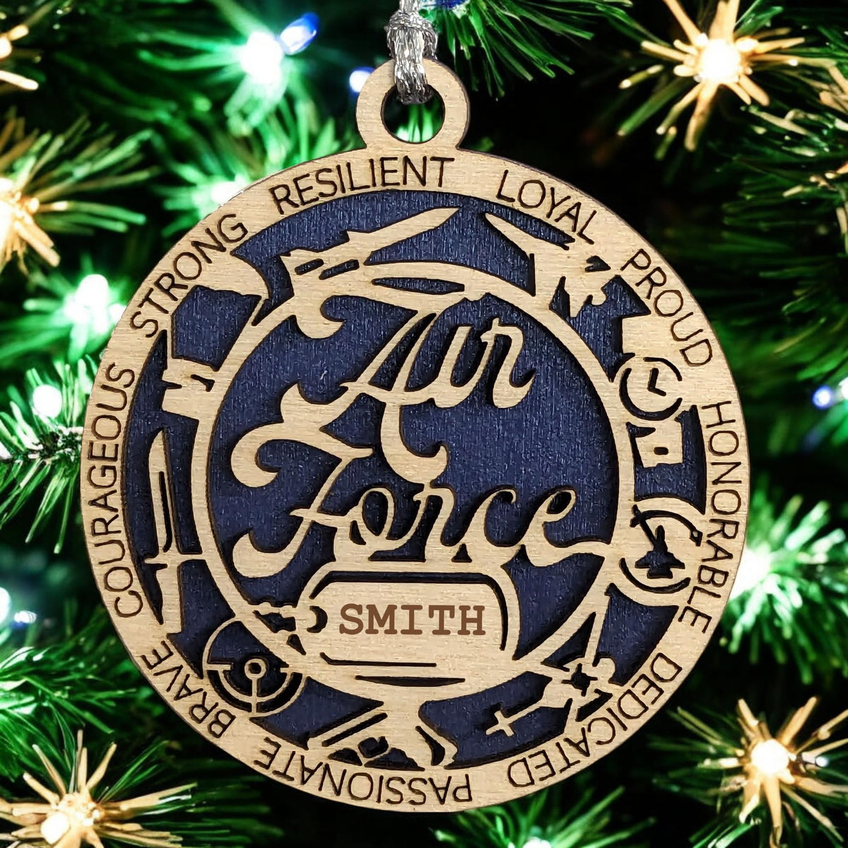 3" Air Force Script Icons, Dog Tag