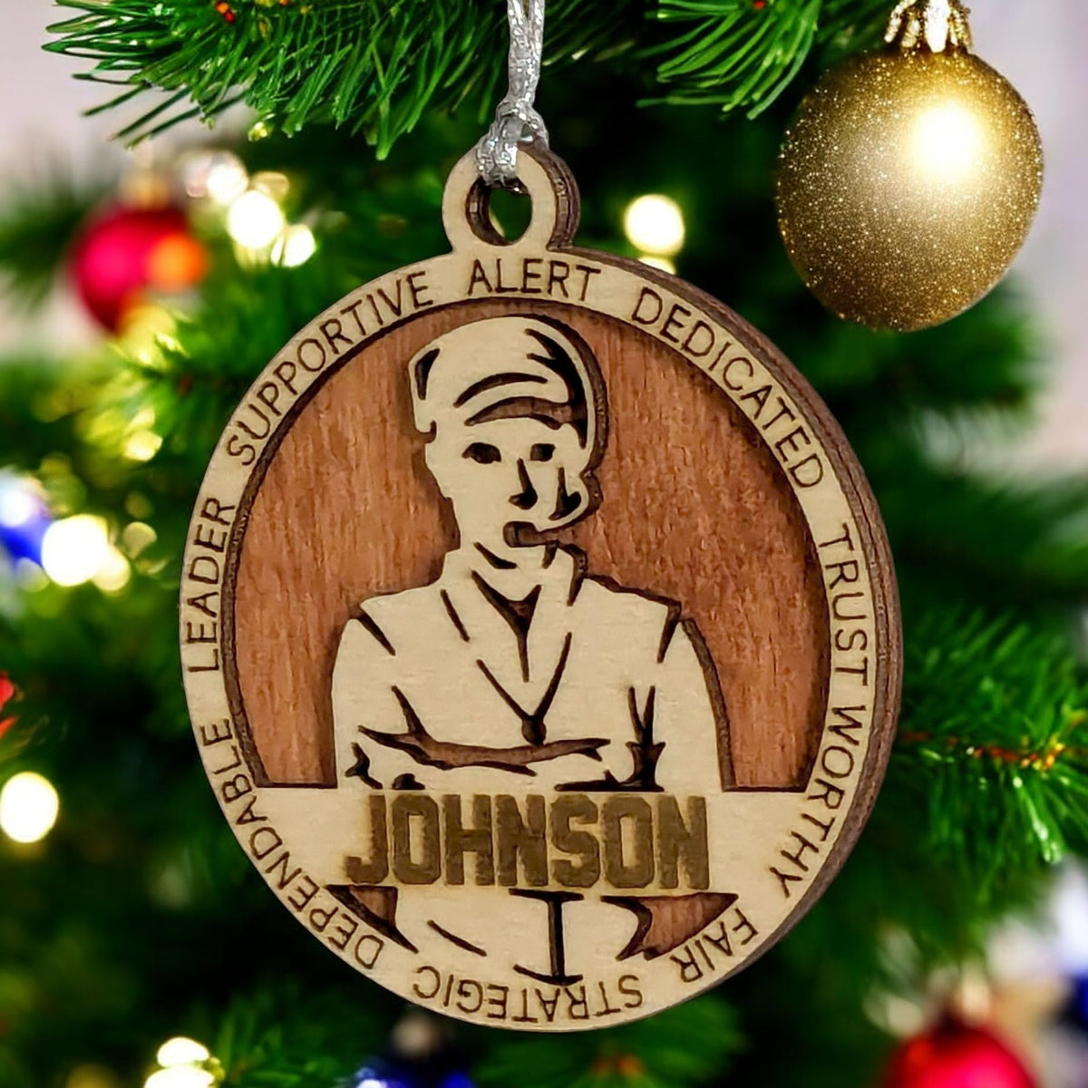 3" Personalized Male Coach Ornament