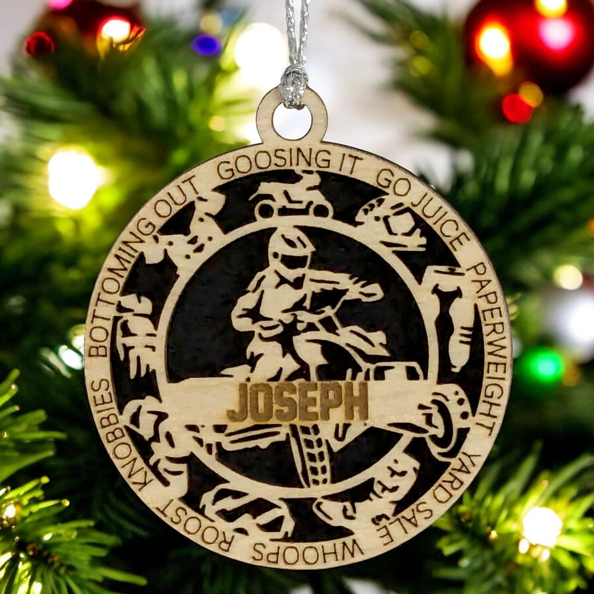 Handmade 3" Custom Male ATV Rider Gear Ornament