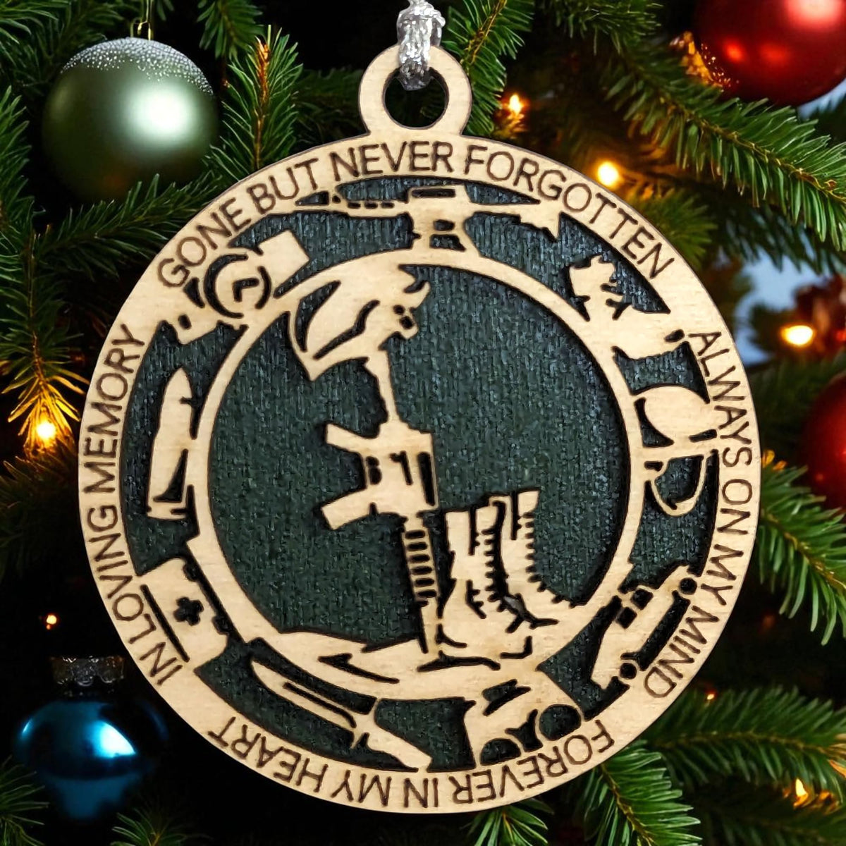 3" Army Battlefield Cross Ornament, Icons, Wood