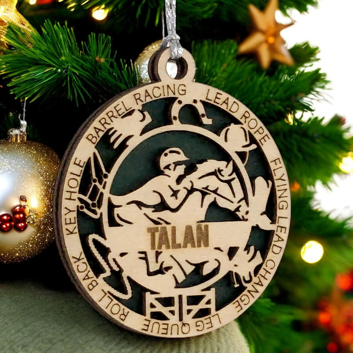 Custom 3" Male Equestrian Icons Ornament