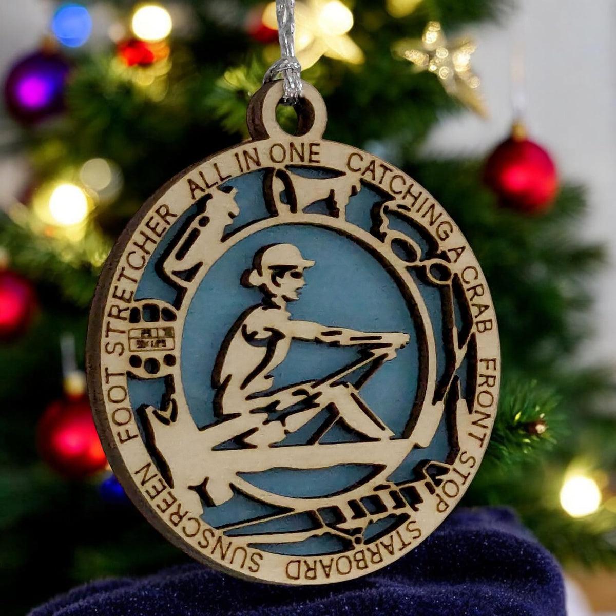 3" Female Rowing Icon Ornament
