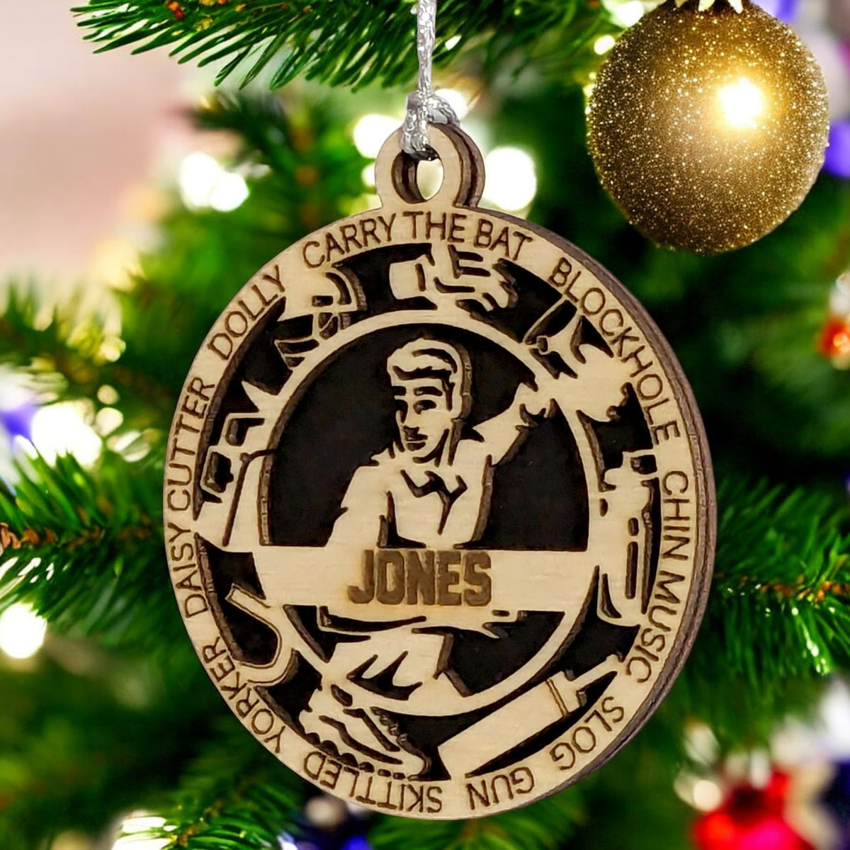 3" Personalized Male Cricket Icons Ornament
