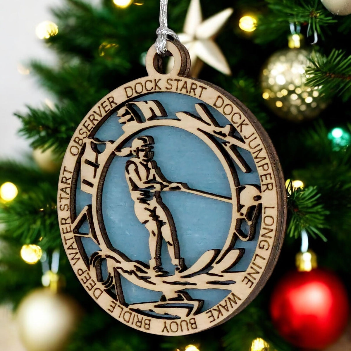 3" Female Water Skiing Gear Ornament