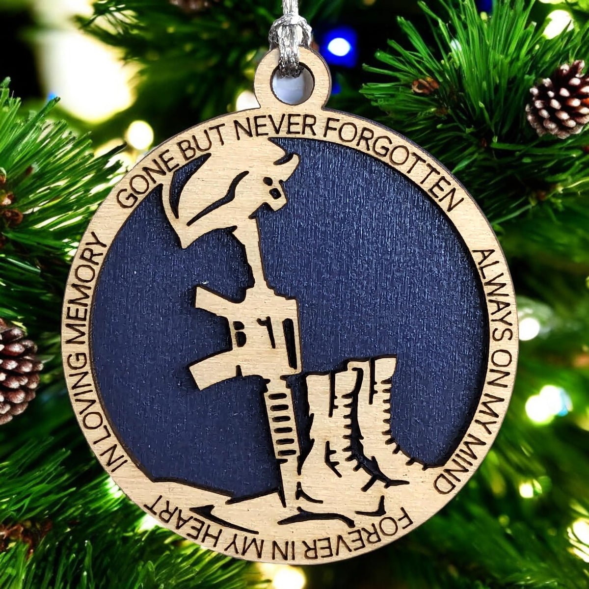 3" Air Force Memorial Battlefield Cross Wood Ornament