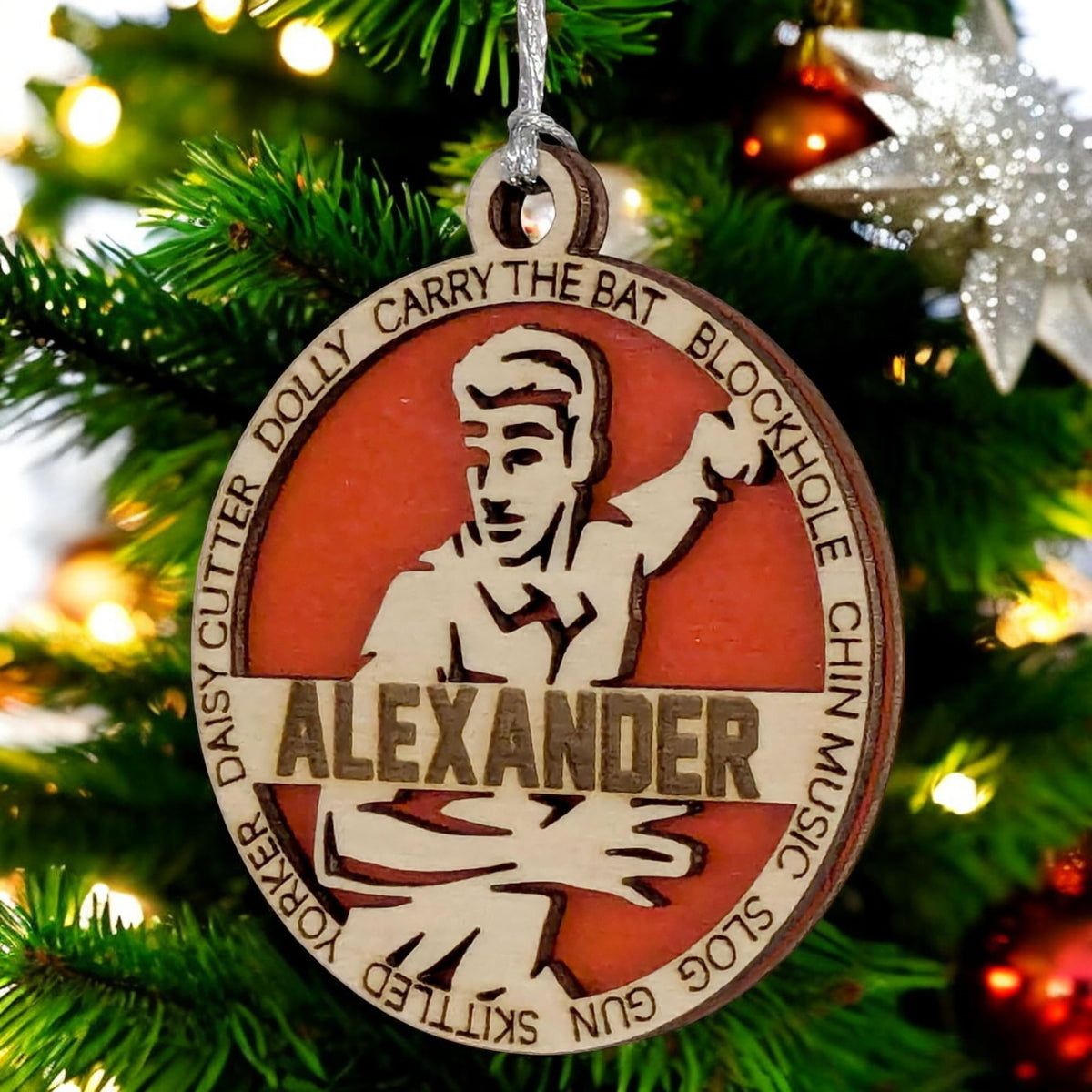 3" Personalized Male Cricket Ornament