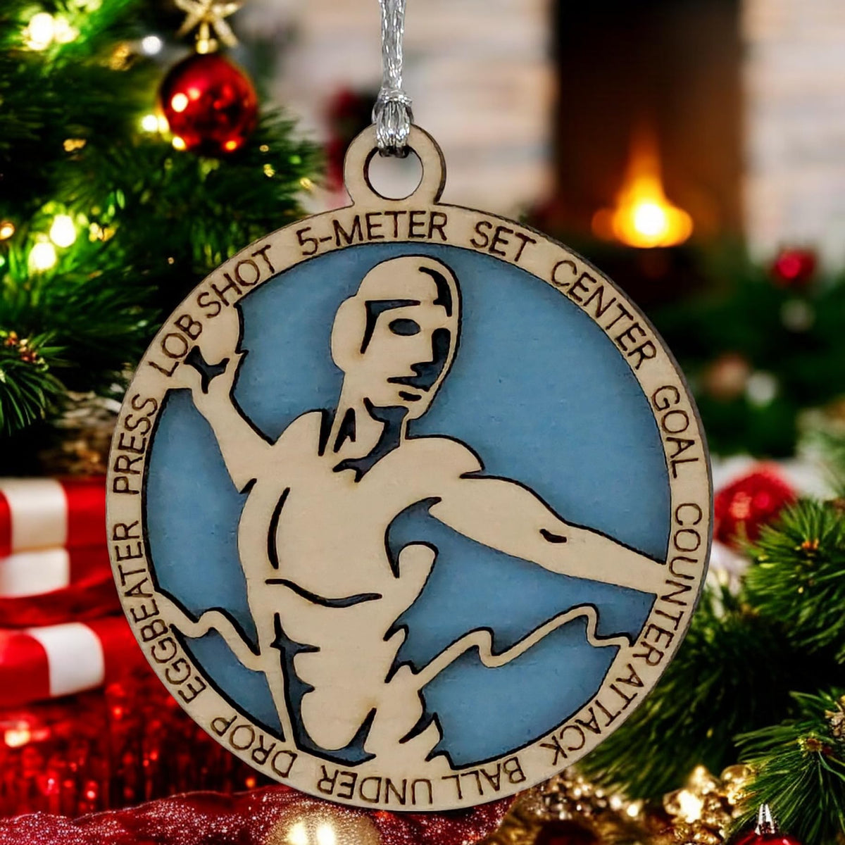 3" Male Water Polo Christmas Ornament