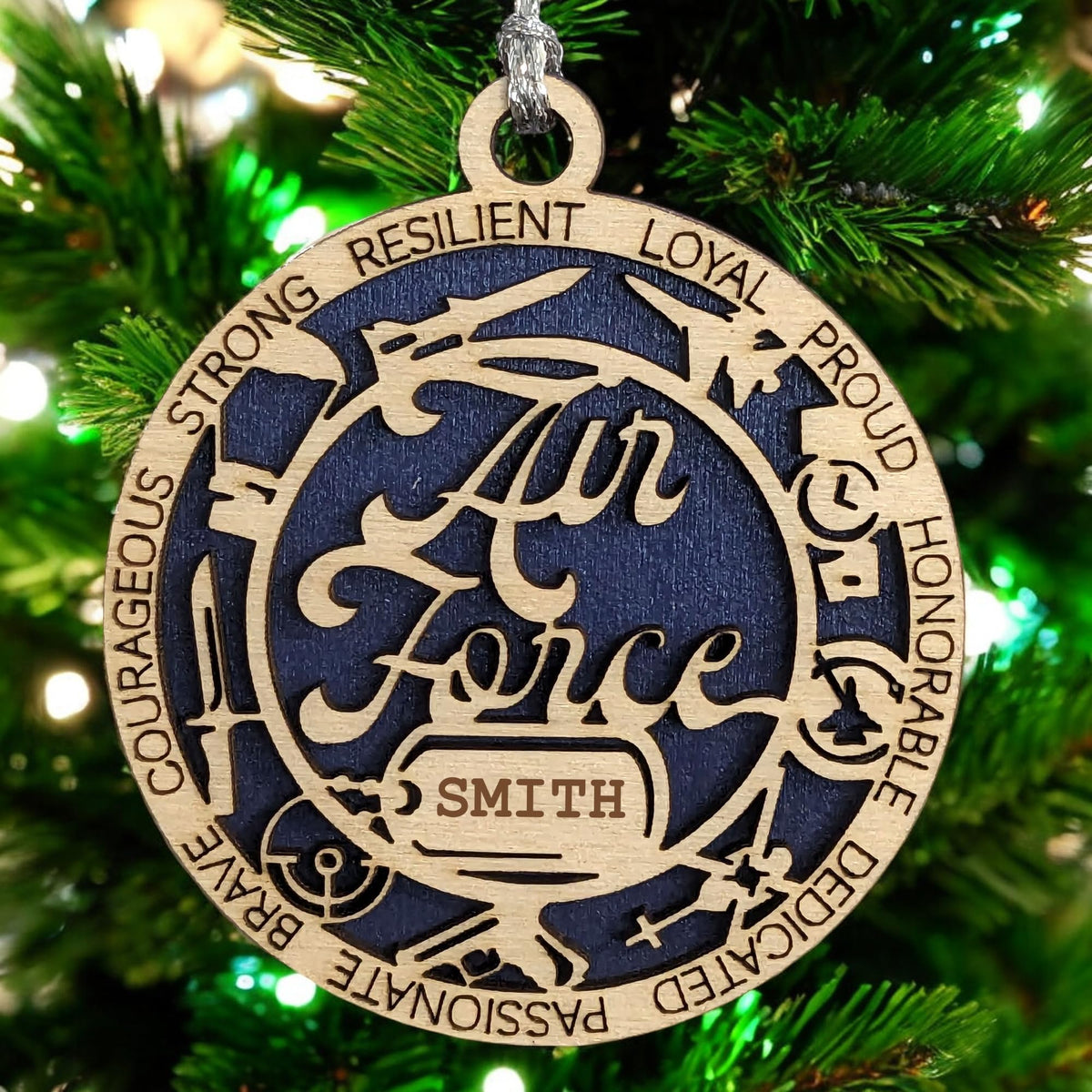 3" Air Force Script Icons, Dog Tag