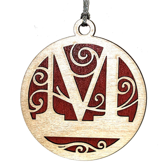 3" Monogram Letter Ornament - Custom Text