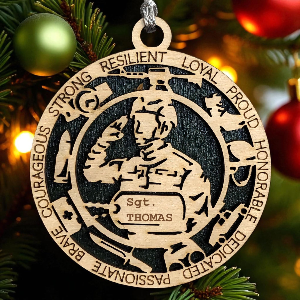 3" Male Army Soldier Ornament, Icons, Dog Tag