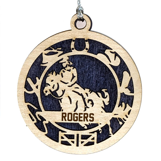 Personalized 3" Male Rodeo Icon Border Ornament