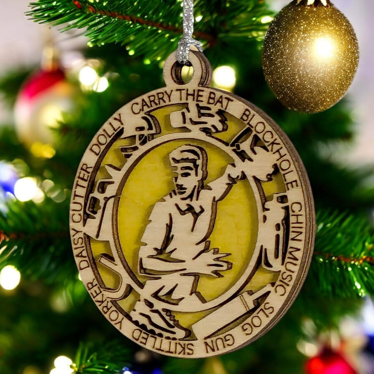 3" Male Cricket Icons Ornament