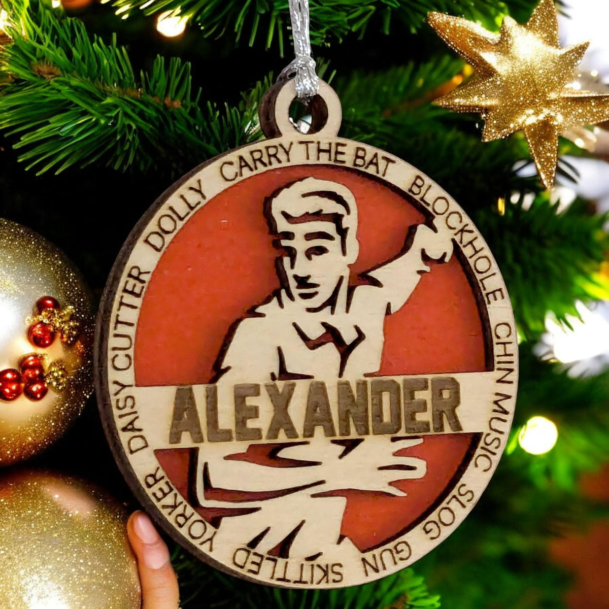 3" Personalized Male Cricket Ornament