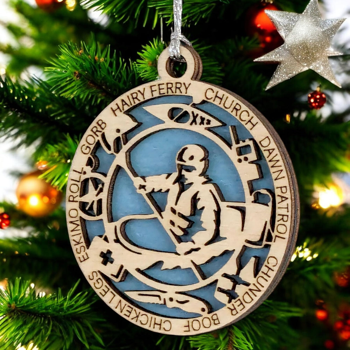 3" Male Kayaking Icons Ornament